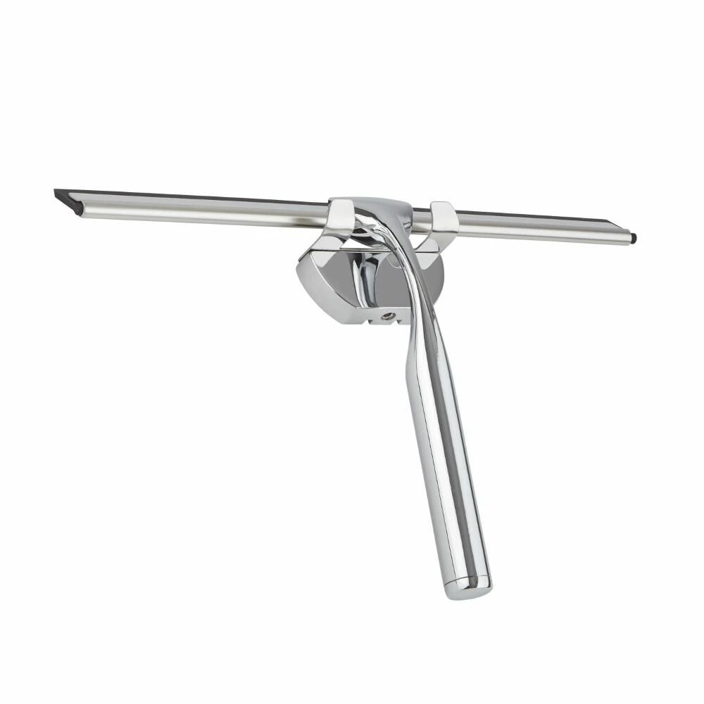 Milano Portland - Modern Shower Squeegee With Wall Hook - Chrome - Image 2