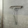 Milano Portland - Modern Shower Squeegee With Wall Hook - Chrome