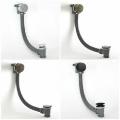 Milano - Modern Overflow Bath Filler And Waste - Choice Of Finish