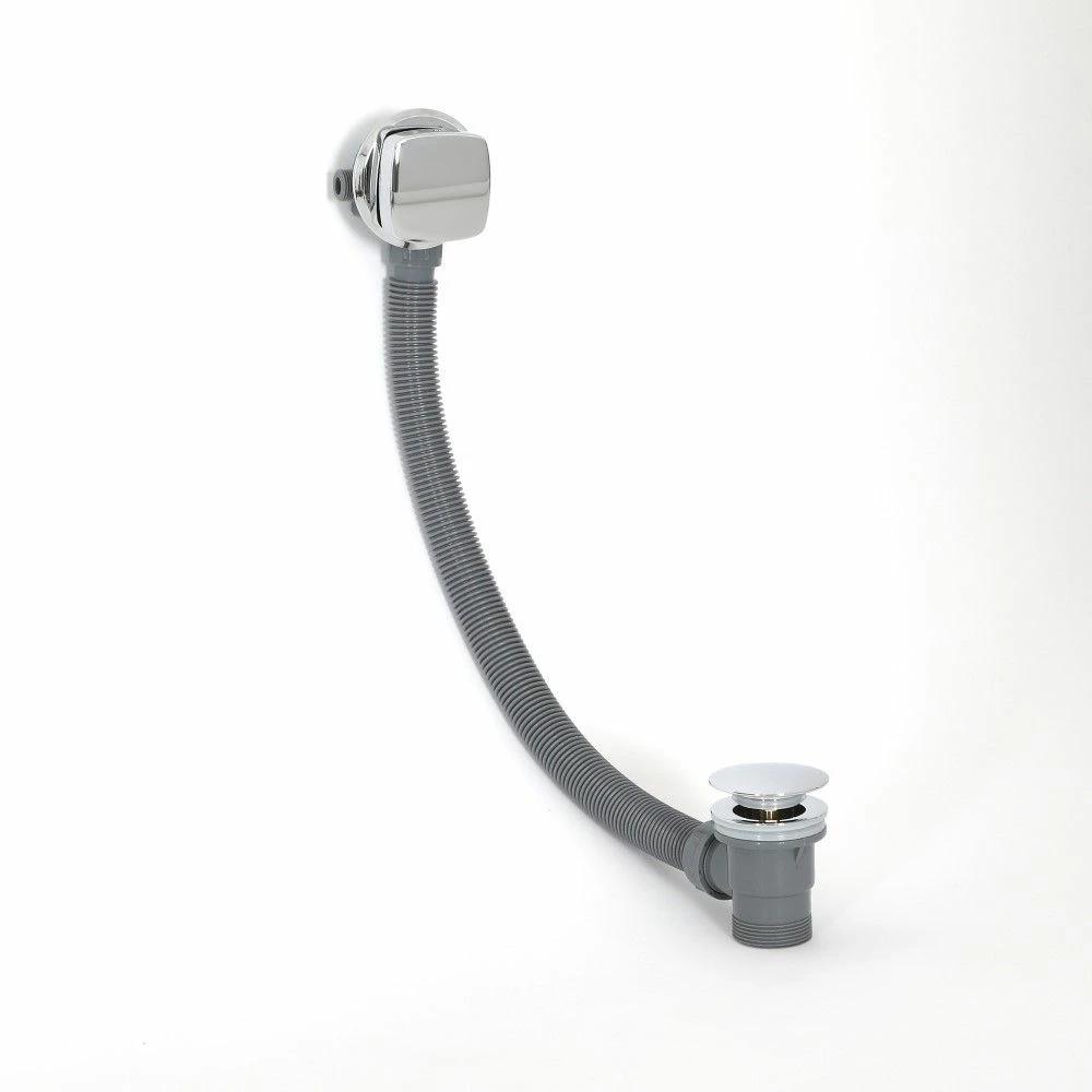 Milano Arvo - Modern Overflow Bath Filler And Waste - Chrome
