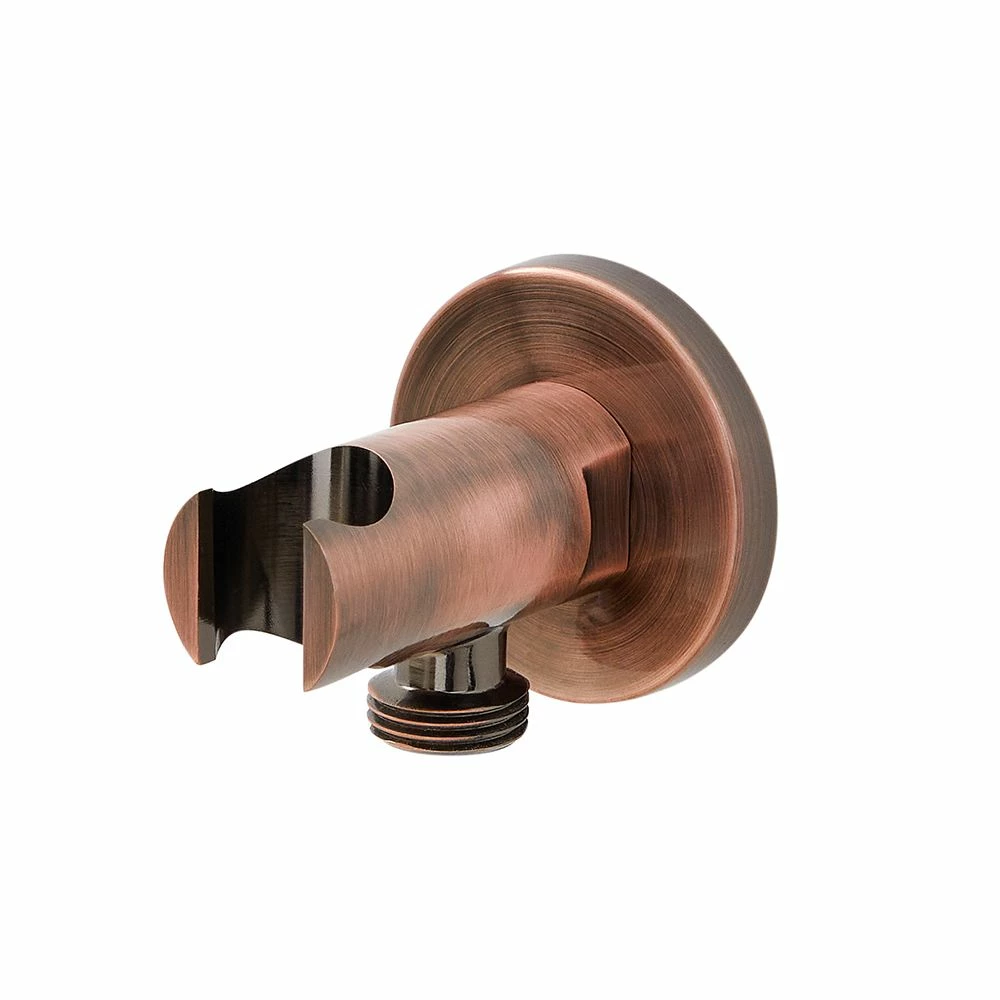 Milano Eris - Modern Round Outlet Elbow And Bracket For Hand Showers - Copper - Image 4