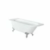 Milano Legend - White Traditional Freestanding Corner Bath With Chrome Feet - 1685mm X 750mm - Left/Right Hand Options