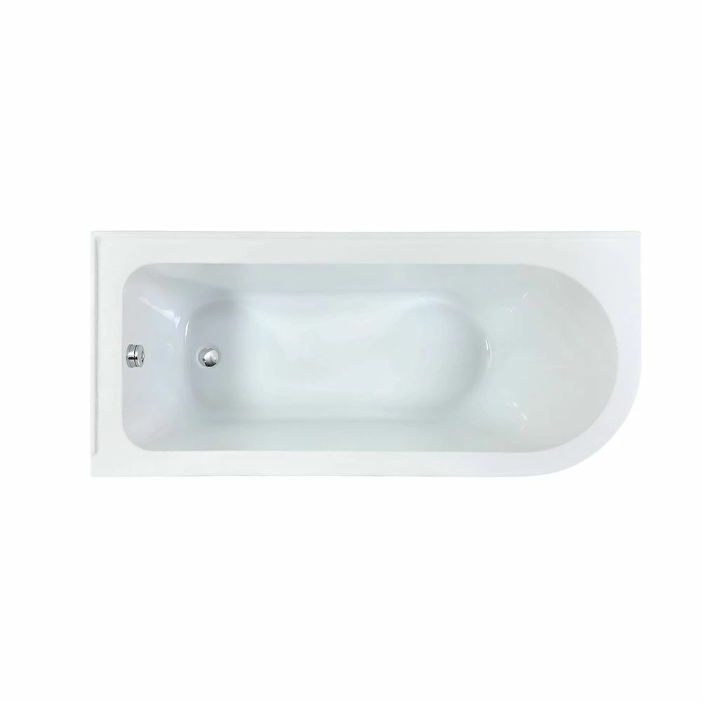 Milano Hest - Stone Grey Traditional Freestanding Corner Bath With Chrome Feet - 1685mm X 750mm - Left/Right Hand Options - Image 2