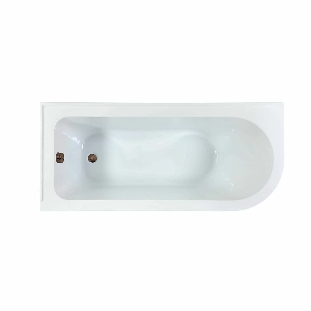 Milano Hest - Stone Grey Traditional Freestanding Corner Bath With Oil Rubbed Bronze Feet - 1685mm X 750mm - Left/Right Hand Options - Image 2