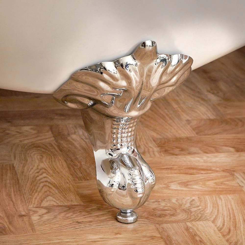 Milano Legend - White Traditional Freestanding Corner Shower Bath With Chrome Feet And Screen - 1685mm X 750mm - Left/Right Hand Options - Image 4