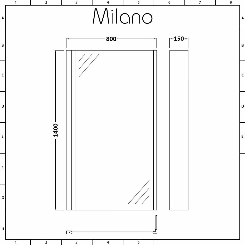 Milano - L Shaped Bath Shower Screen - Image 7
