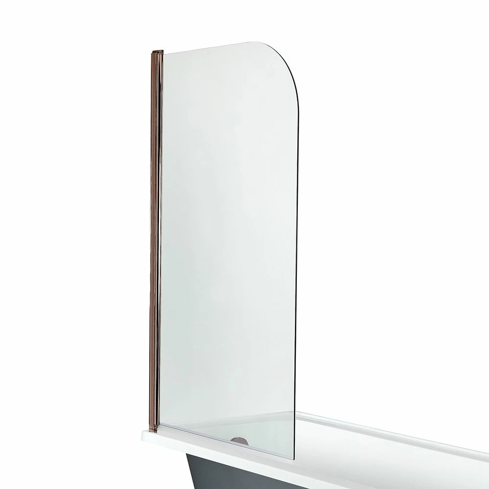 Milano Rosso - Oil Rubbed Bronze Curved Top Bath Shower Screen - Image 2