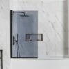 Milano Nero-Luna - Smoked Glass Bath Shower Screen