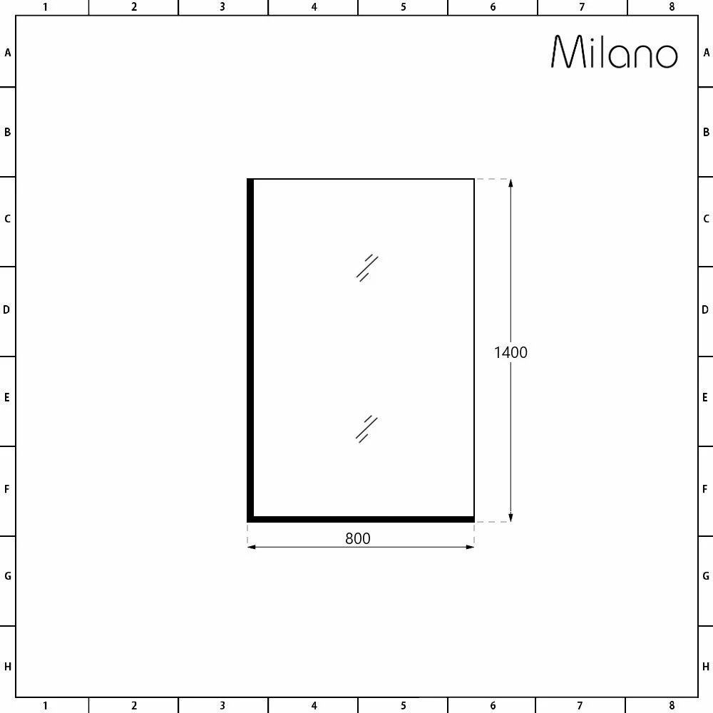 Milano Nero-Luna - Smoked Glass Bath Shower Screen - Image 6