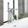 Milano Arvo - Modern Freestanding Bath Shower Mixer Tap And Hand Shower - Chrome