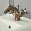 Milano Elizabeth - Traditional Deck Crosshead Mono Bidet Mixer Tap - Oil Rubbed Bronze