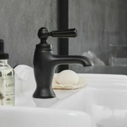 Milano Elizabeth - Single Lever Mono Basin Tap - Black