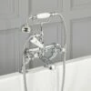 Milano Elizabeth - Traditional Crosshead Bath Shower Mixer Tap - Chrome And White