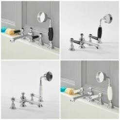 Milano Elizabeth - Traditional Lever 4 Tap-Hole Bath Shower Mixer Tap - Choice Of Finish