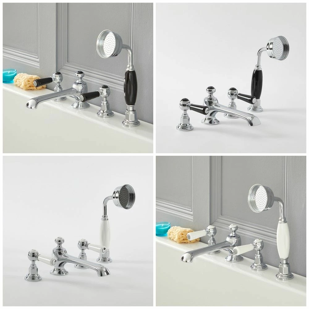 Milano Elizabeth - Traditional Lever 4 Tap-Hole Bath Shower Mixer Tap - Choice Of Finish