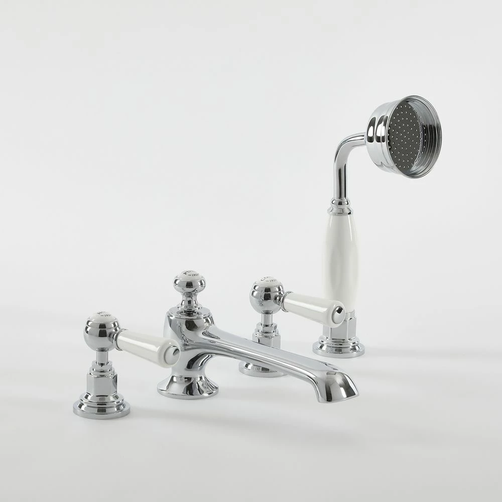 Milano Elizabeth - Traditional Lever 4 Tap-Hole Bath Shower Mixer Tap - Choice Of Finish - Image 3
