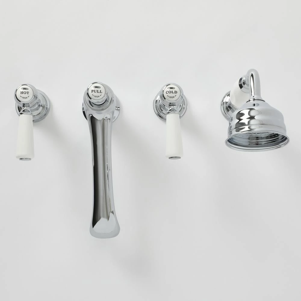 Milano Elizabeth - Traditional Lever 4 Tap-Hole Bath Shower Mixer Tap - Choice Of Finish - Image 5