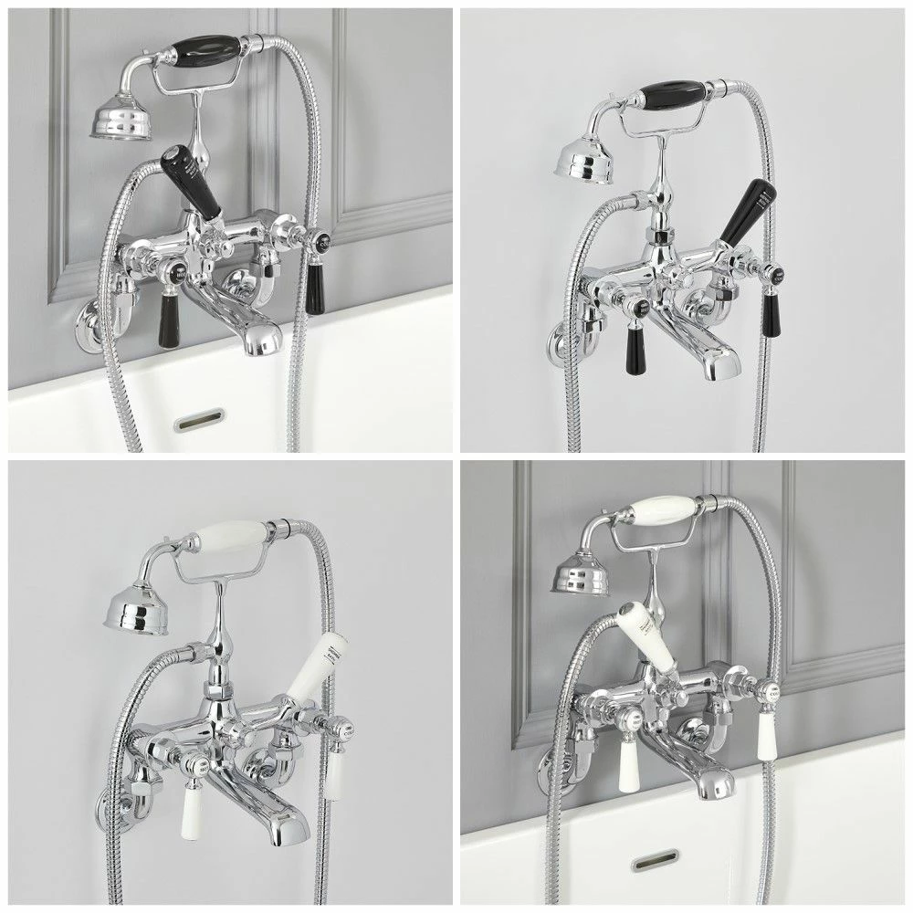 Milano Elizabeth - Traditional Wall Mounted Lever Bath Shower Mixer Tap - Choice Of Finish