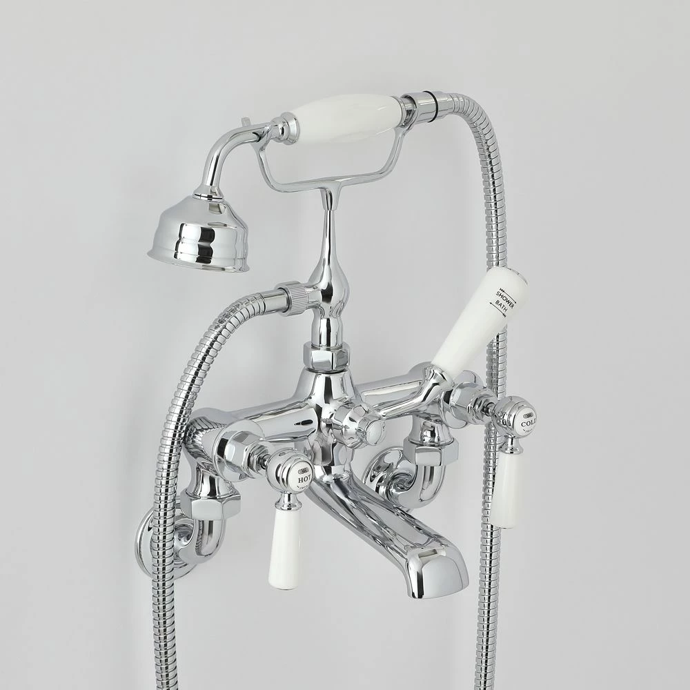 Milano Elizabeth - Traditional Wall Mounted Lever Bath Shower Mixer Tap - Choice Of Finish - Image 3