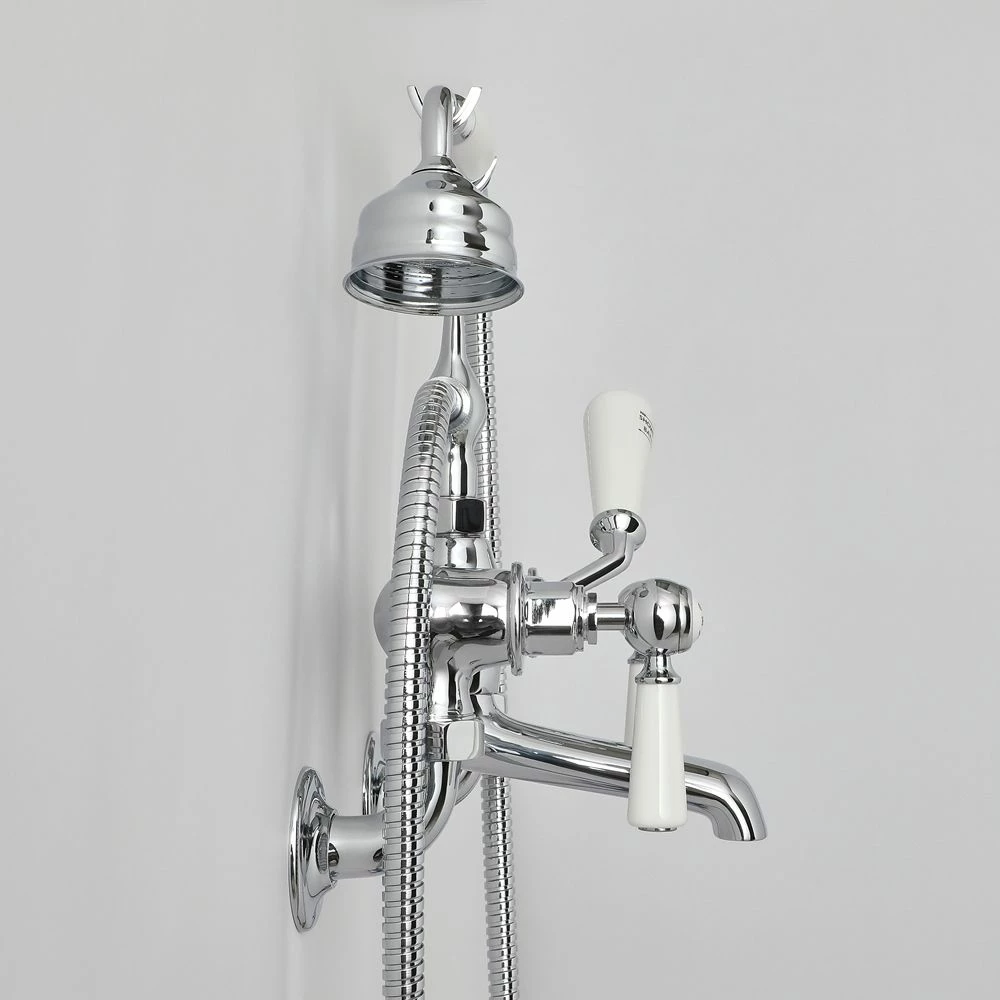 Milano Elizabeth - Traditional Wall Mounted Lever Bath Shower Mixer Tap - Choice Of Finish - Image 4
