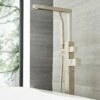 Milano Arvo - Modern Freestanding Bath Shower Mixer Tap With Hand Shower - Brushed Nickel
