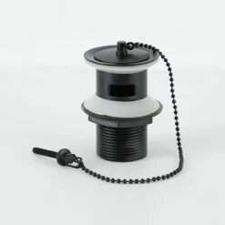 Milano Elizabeth - Traditional Slotted Basin Waste With Chain - Black