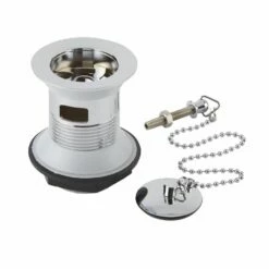 Milano Select - Traditional Slotted Basin Waste With Chain - Chrome