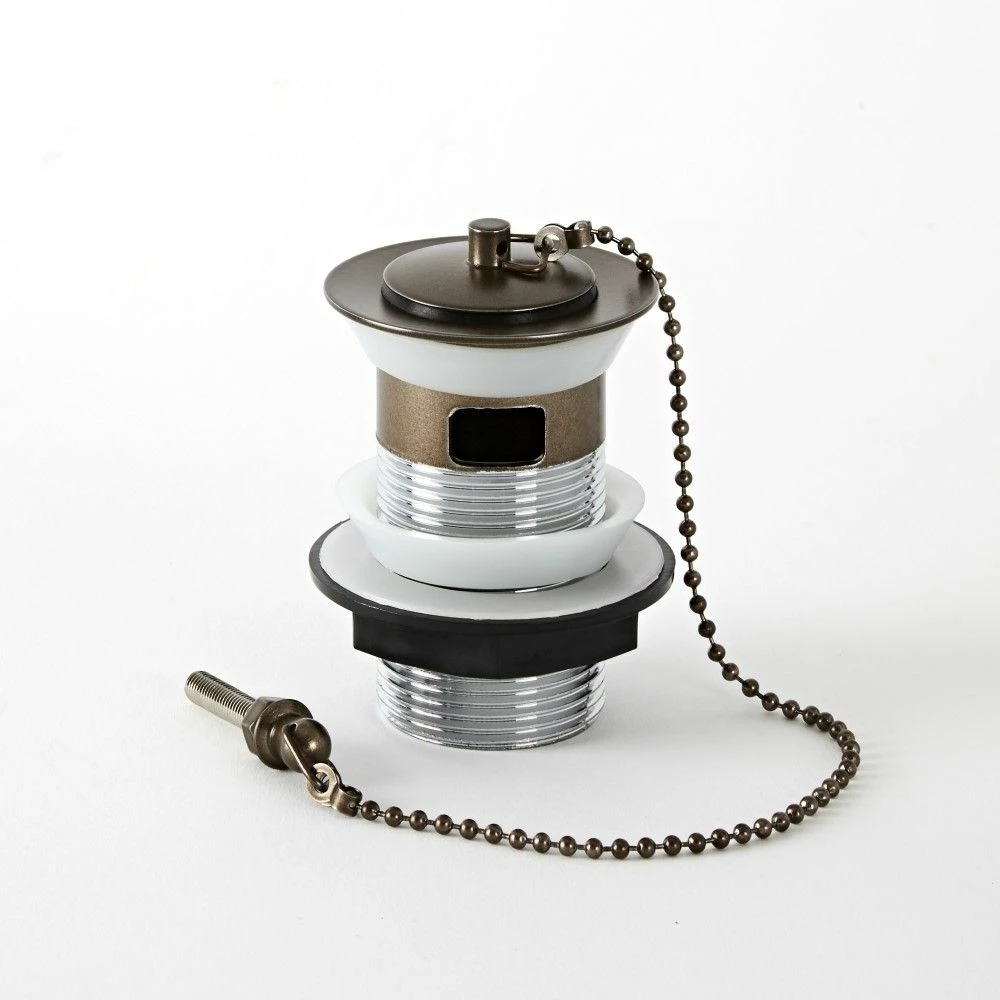 Milano Rosso - Traditional Slotted Basin Waste With Chain - Oil Rubbed Bronze