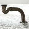 Milano Rosso - Traditional Shallow Seal Bath Trap And Outlet Pipe - Oil Rubbed Bronze