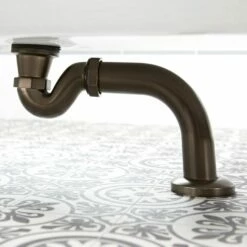 Milano Rosso - Traditional Shallow Seal Bath Trap And Outlet Pipe - Oil Rubbed Bronze