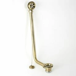 Milano Auro - Traditional Exposed Bath Waste With Chain - Brushed Gold