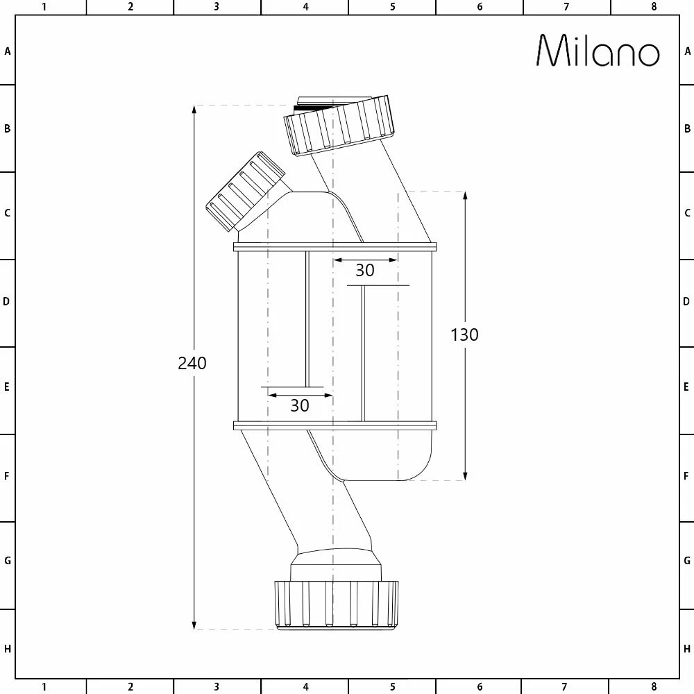 Cranplas - 1-1/4" Plastic Straight Through Trap - Image 3