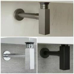 Milano - Square Basin Bottle Trap - Choice Of Finish