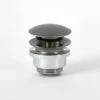 Milano - Universal Push Button Basin Waste - Gun Metal Grey