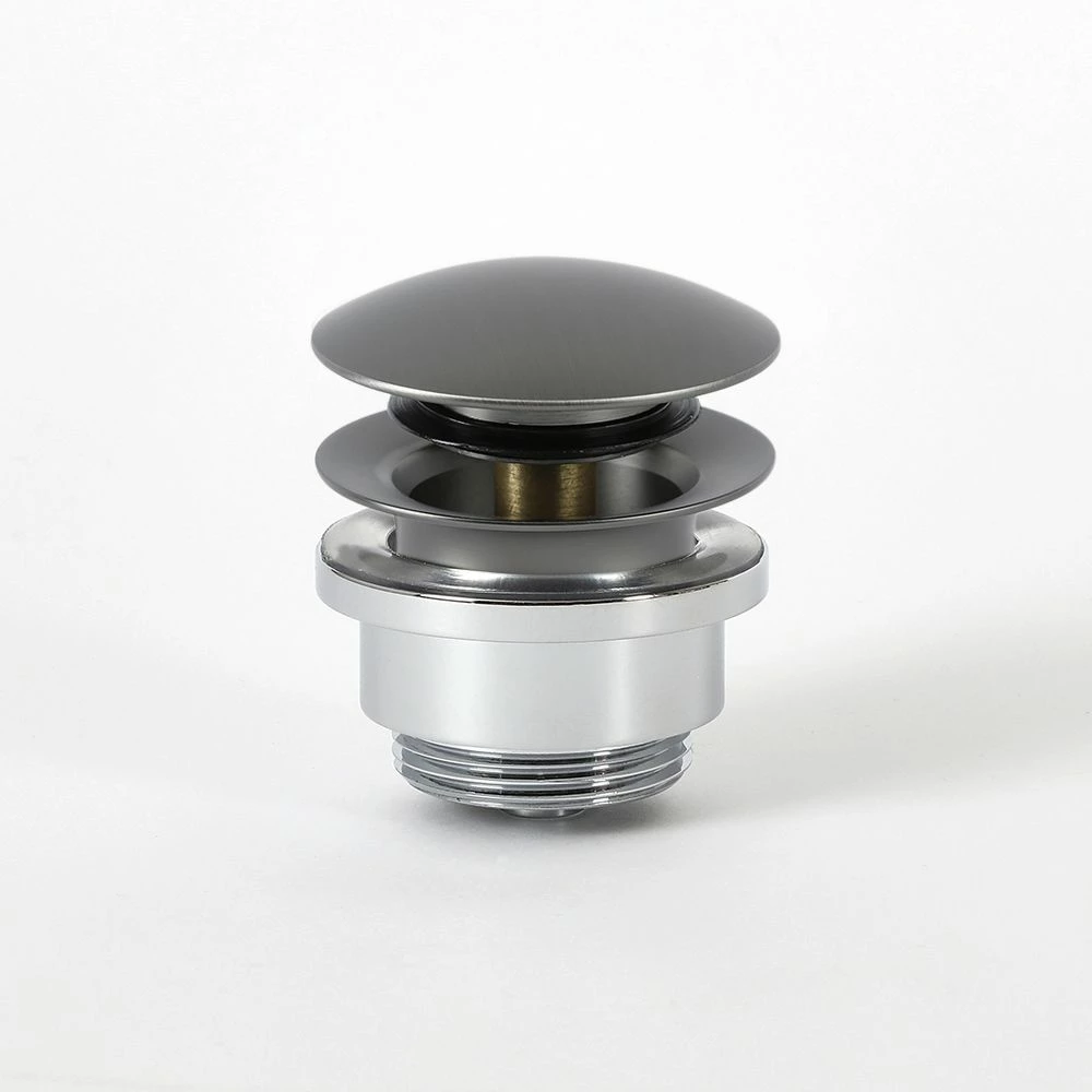 Milano - Universal Push Button Basin Waste - Gun Metal Grey