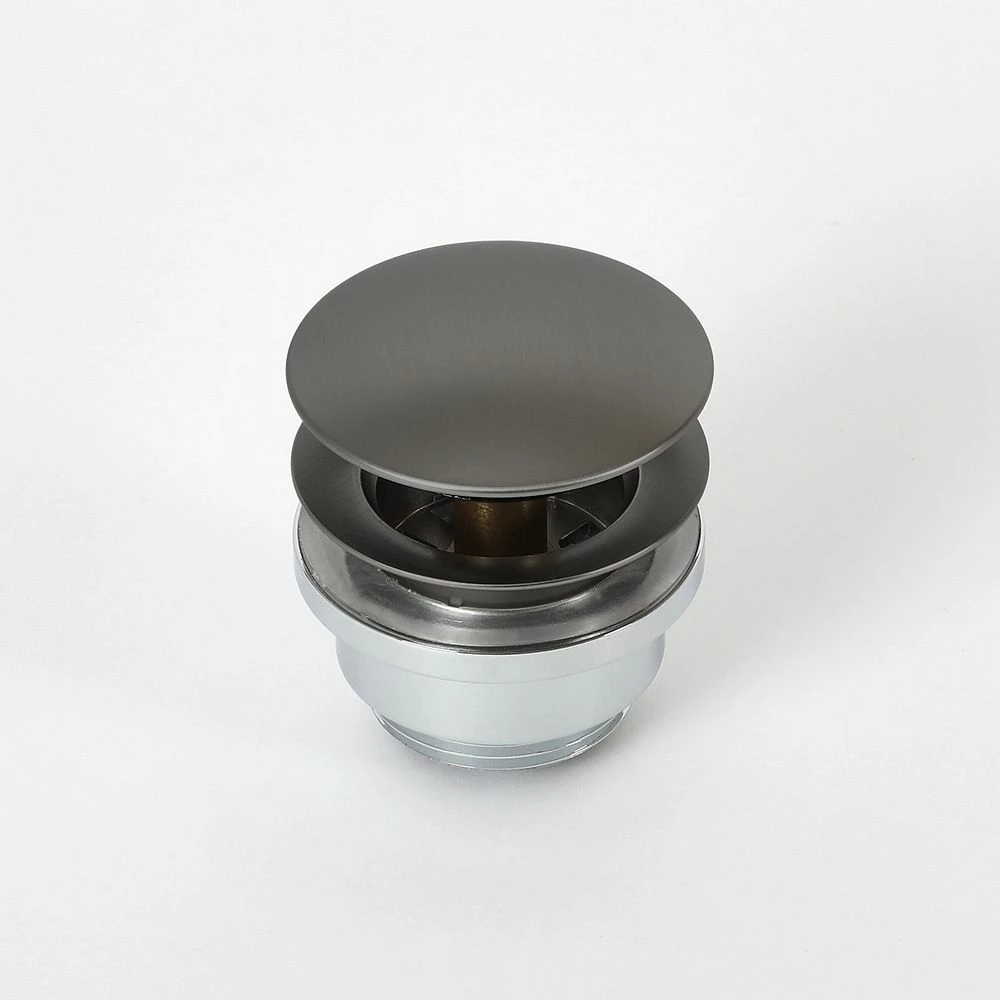 Milano - Universal Push Button Basin Waste - Gun Metal Grey - Image 3