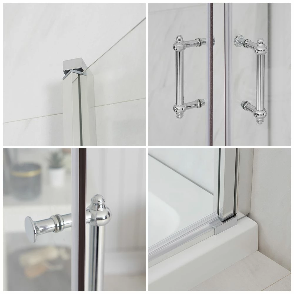 Milano Langley - Traditional Hinged Double Door Corner Wet Room Shower Enclosure - Choice Of Sizes - Image 4