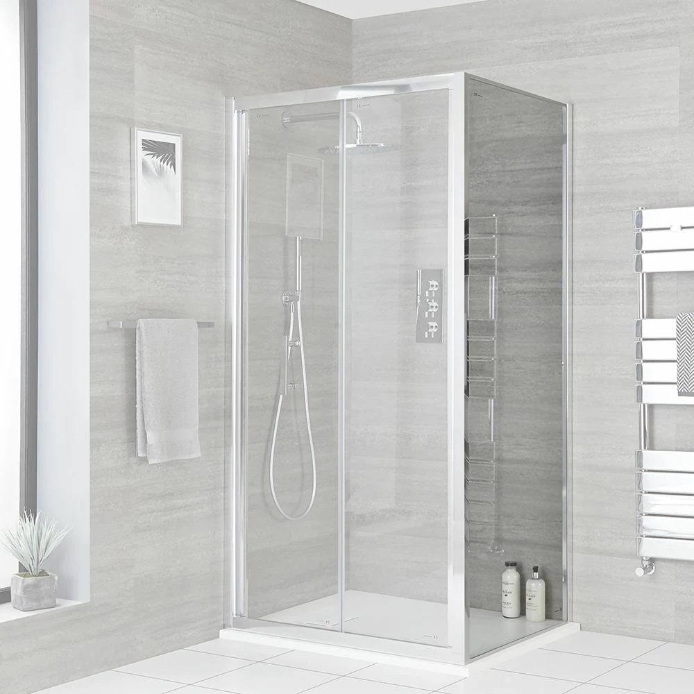 Milano Portland - Chrome Shower Side Panel - Choice Of Sizes