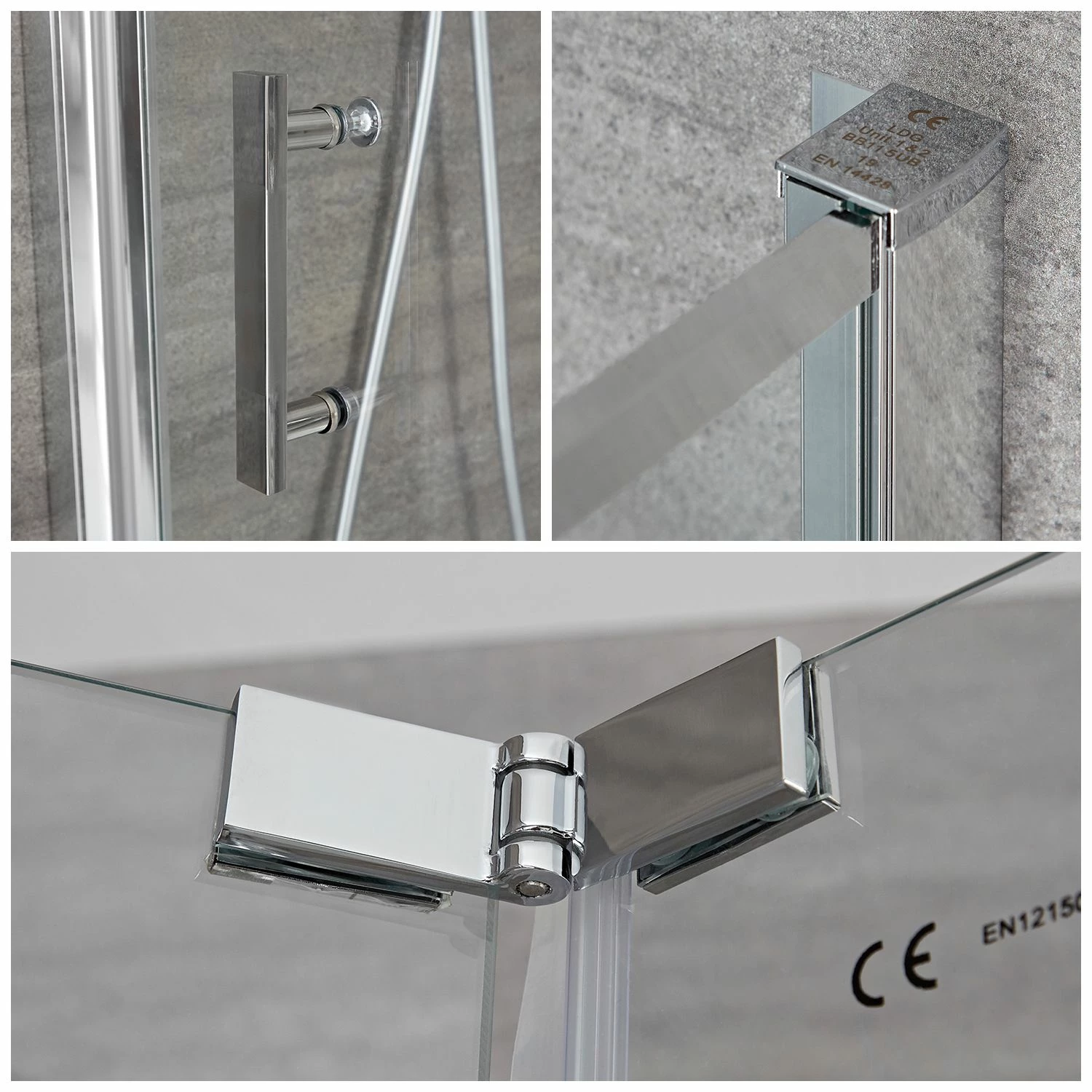 Milano Portland - Corner Bi-Fold Shower Door Enclosure With Tray - Choice Of Sizes - Image 2