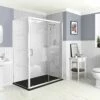 Milano Langley - Corner Traditional Sliding Shower Door Enclosure With Slate Tray - Choice Of Sizes