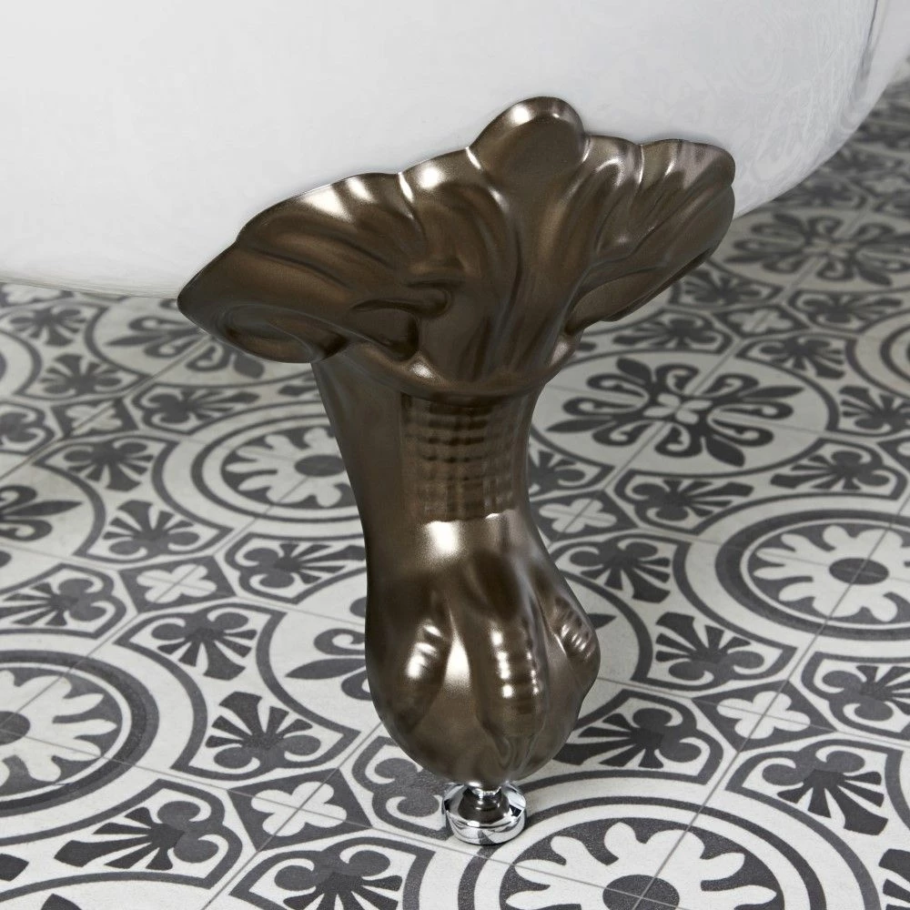 Milano Richmond - White Traditional Freestanding Bath With Oil Rubbed Bronze Feet - 1730mm X 780mm (No Tap-Holes) - Image 2