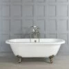Milano Legend - Double-Ended Roll Top Freestanding Bath With Brushed Gold Feet - 1780mm X 825mm
