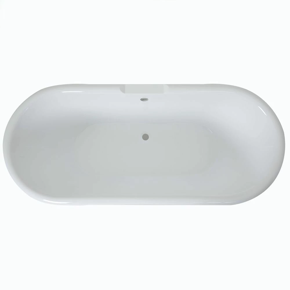Milano Hest - Stone Grey Traditional Double-Ended Freestanding Bath With Black Feet - 1795mm X 785mm (No Tap-Holes) - Image 2