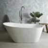 Milano Overton - White Modern Freestanding Slipper Bath - 1500mm X 750mm