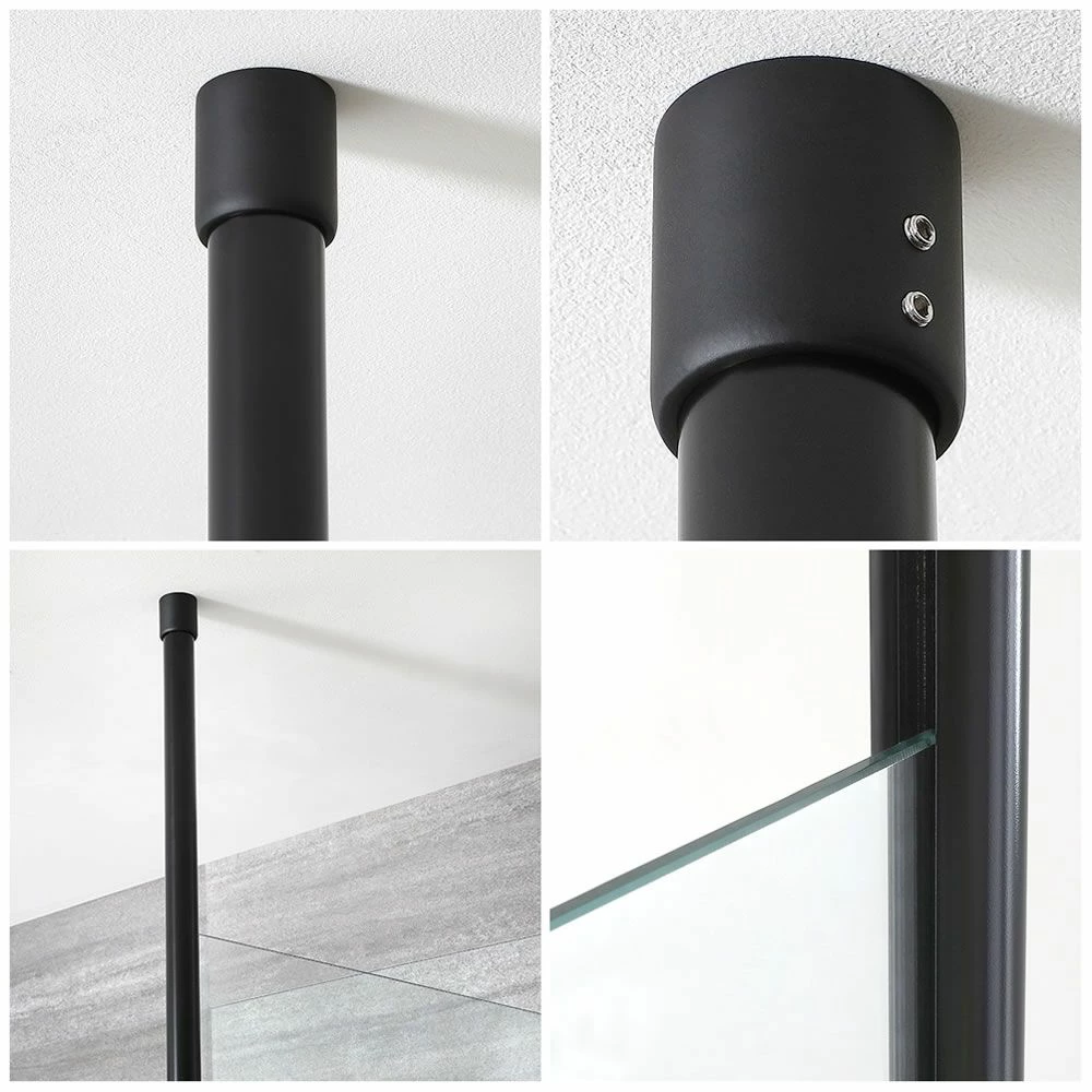 Milano Nero - Modern Walk-In Shower Enclosure With Slate Tray - Choice Of Sizes - Image 5