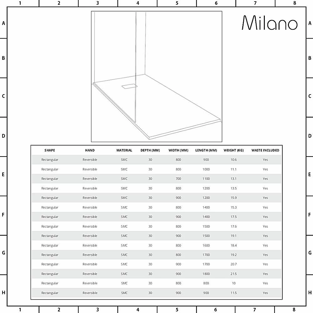 Milano Rasa - Anthracite Slate Effect Shower Tray - Choice Of Size And Riser Kit - Image 6