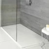 Milano Rasa - Matt White Slate Effect Rectangular Shower Tray - 900mm X 800mm