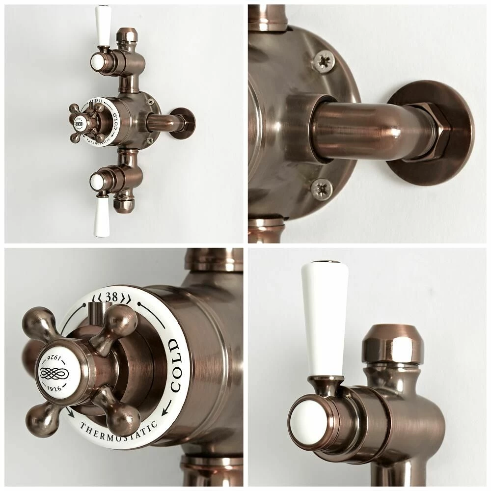 Milano Elizabeth - Traditional Triple Exposed Thermostatic Shower Valve - Oil Rubbed Bronze - Image 3