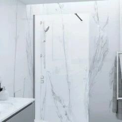 RAK Feeling - Grey Walk-In Shower Enclosure With Tray - Choice Of Sizes