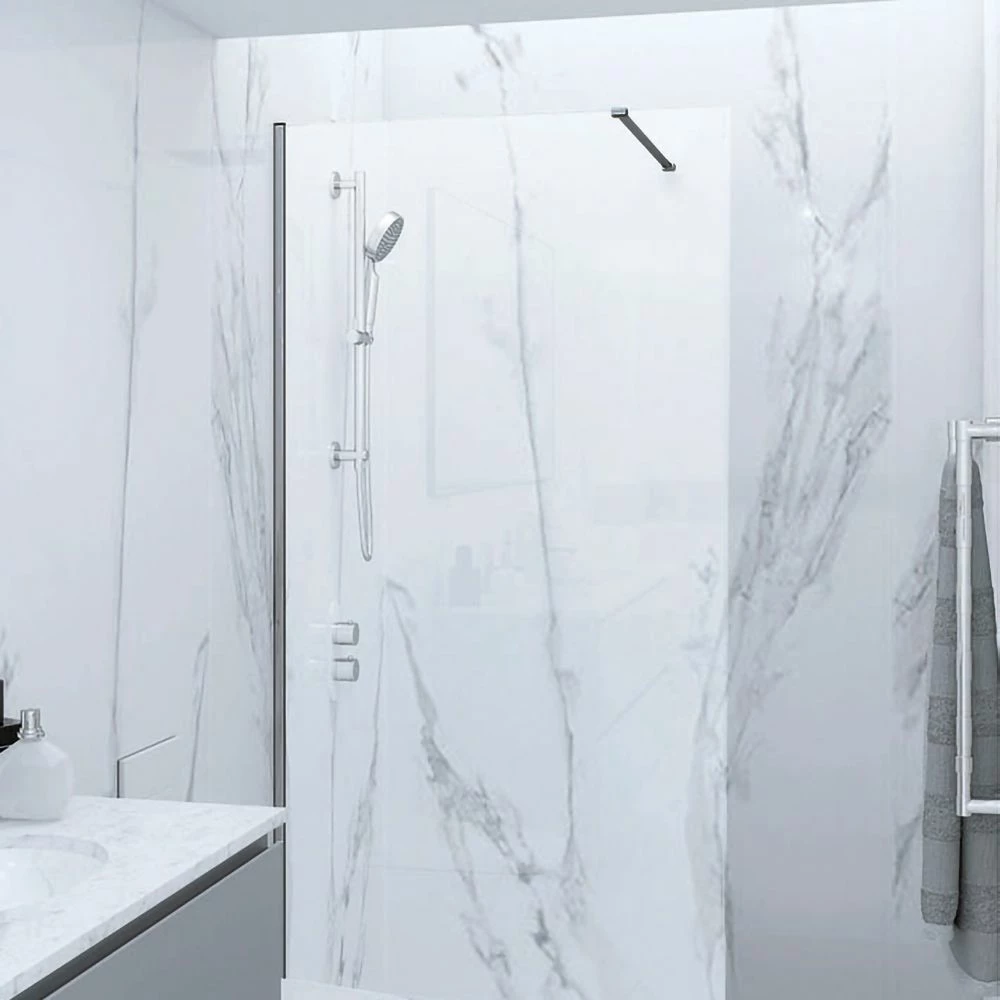 RAK Feeling - Grey Walk-In Shower Enclosure With Tray - Choice Of Sizes